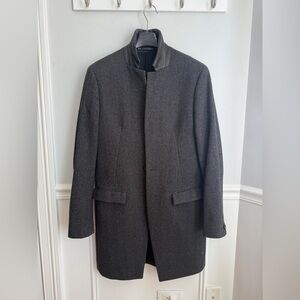 AllSaints Merton Wool Coat – Minimalist Tailored Overcoat, Excellent Condition